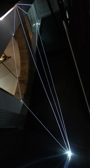 CARLO BERNARDINI, PERMEABLE SPACE 2008, Installazione ambientale in fibre ottiche, feet h 13x4x3; Valencia, La Nau - Universidad de Valencia.
