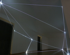 STATI DI ILLUMINAZIONE 2004 Installazione in fibra ottica, Galleria Bruna Soletti, Milano