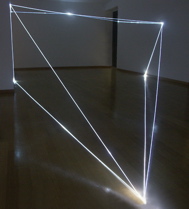 STATI DI ILLUMINAZIONE 2004 Installazione in fibra ottica, Galleria Bruna Soletti, Milano.