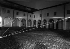 SPAZIO PERMEABILE 1999 Fibre ottiche, mt h 6,5x20x20, Chiostri di S.Domenico, Reggio Emilia