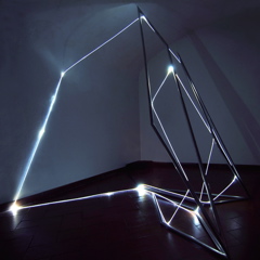 CARLO BERNARDINI, THE LIGHT THAT GENERATES SPACE, Particular of exhibition; Delloro Arte Contemporanea, Rome, 2009 - 2010.