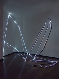 CARLO BERNARDINI, States of Lighting 2005, stainless steel, optic fibers, feet h 11x14x9,  Bolzano, Antonella Cattani Arte Contemporanea.