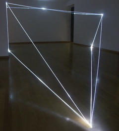 CARLO BERNARDINI, States of Lighting 2004, optical fibres, Bruna Soletti Gallery, Milan