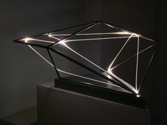 THE DIVISION OF VISUAL UNITY 2001 Stainless steel, optical fibers, feet h 2x2,5x2.