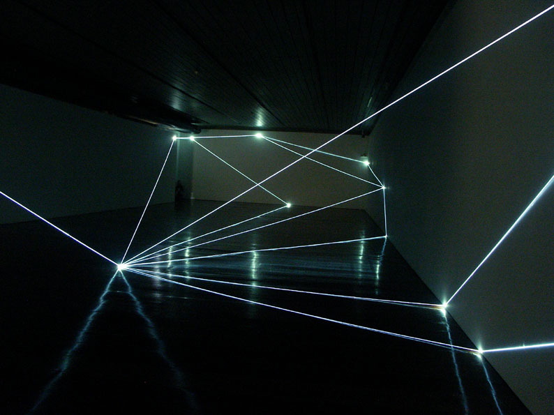 PERMEABLE SPACE 2004 Optical fibres, feet h 12x33x75 (part.), Passo Imperiale Museum, Rio de Janeiro.