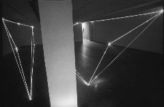 THE DIVISION OF VISUAL UNITY 1999 Optical fibers, feet h 9x36x24 - h 9x36x7,5, Arsenal Gallery, Bialystok (Poland).