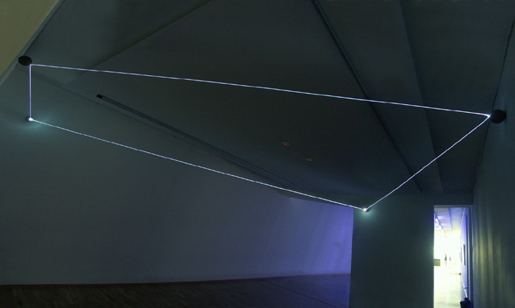 CARLO BERNARDINI, Event Horizon 2007, fibre ottiche, sfere in terracotta; mt h 3x6x5. Kosice-Slovakia, Vychodoslovenskà  Galéria.