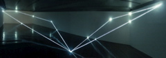 CARLO BERNARDINI, Spazio Permeabile 2004, fibre ottiche, mt h 4x11x25, (punto di vista bidimensionale)Museo Passo Imperiale, Rio de Janeiro.