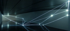 CARLO BERNARDINI, Spazio Permeabile 2004, fibre ottiche, mt h 4x11x25, Museo Passo Imperiale, Rio de Janeiro.