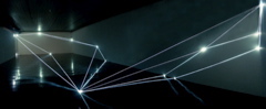 CARLO BERNARDINI, Spazio Permeabile 2004, fibre ottiche, mt h 4x11x25, Museo Passo Imperiale, Rio de Janeiro.