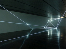 CARLO BERNARDINI, Spazio Permeabile 2004, fibre ottiche, mt h 4x11x25 (part.), Museo Passo Imperiale, Rio de Janeiro.