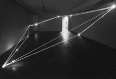 CARLO BERNARDINI, Divisione dell'Unità Visiva 1999, fibre ottiche, mt h 3x8x12, Arsenal Gallery, Bialystok (Poland).