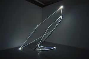 CARLO BERNARDINI, CATALIZZATORE DI LUCE 2005, fibre ottiche e acciaio inox, H mt 4x4,5x4, Torino, Velan Centro Arte Contemporanea