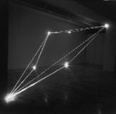 DIVISIONE DELL'UNITA` VISIVA 1999 Fibre ottiche, mt h 3x7x4,5, Museo Laboratorio di Arte Contemporanea, Universita` "La Sapienza" Roma.