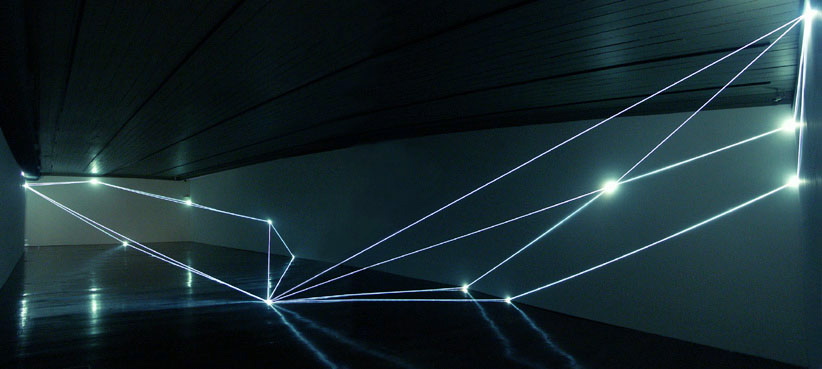 CARLO BERNARDINI, Permeable Space 2004, optic fibres, feet h 12x33x75, Passo Imperiale Museum, Rio de Janeiro.