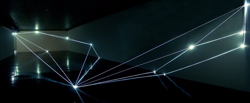 CARLO BERNARDINI, Permeable Space 2004, optic fibres, feet h 12x33x75, Passo Imperiale Museum, Rio de Janeiro.