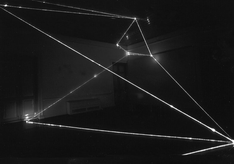 CARLO BERNARDINI, Permeable Space 2000, optic fibres, feet h 15x24x24; Art Gallery Silpakorn University, Bangkok.