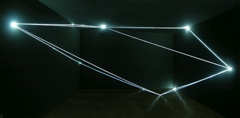 CARLO BERNARDINI, Permeable Space 2006, optic fibers, feet h 14x28x14. Parigi, Comune di Montrouge.