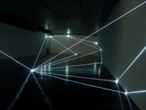 CARLO BERNARDINI, Permeable Space 2004, optic fibres, feet h 12x33x75 (part.), Passo Imperiale Museum, Rio de Janeiro.
