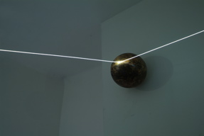 CARLO BERNARDINI, Event Horizon 2007, optic fibers, stainless steel spheres; feet h 7x21x17,5 (part.) Como, Allarmi3, Casema De Cristoforis.