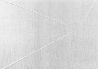 CARLO BERNARDINI, Division of Visual Unity 1996, white pigments in acrylic powder and phosphorous on boards, feet h 3x4,5 (light).