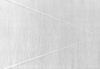 CARLO BERNARDINI, Virtual surfaces with light-shade lines 1996, white pigments in acrylic powder and phosphorous on boards, feet h 2,5x3,5 (light).