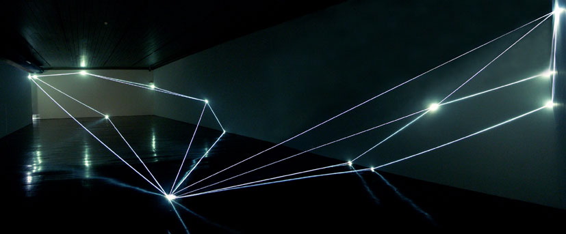 PERMEABLE SPACE 2004 Optical fibres, feet h 12x33x75, Passo Imperiale Museum, Rio de Janeiro.